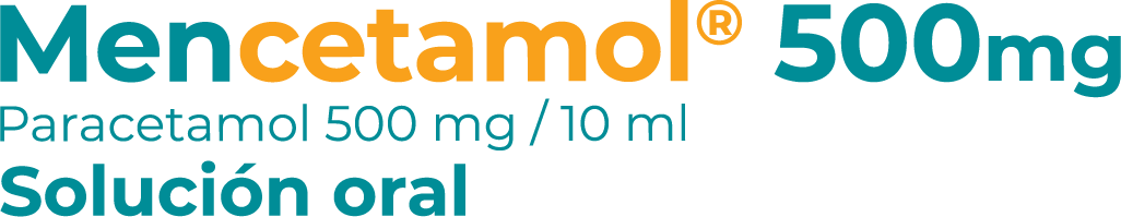 Mencetamol 500 mg / 10 ml Solución Oral