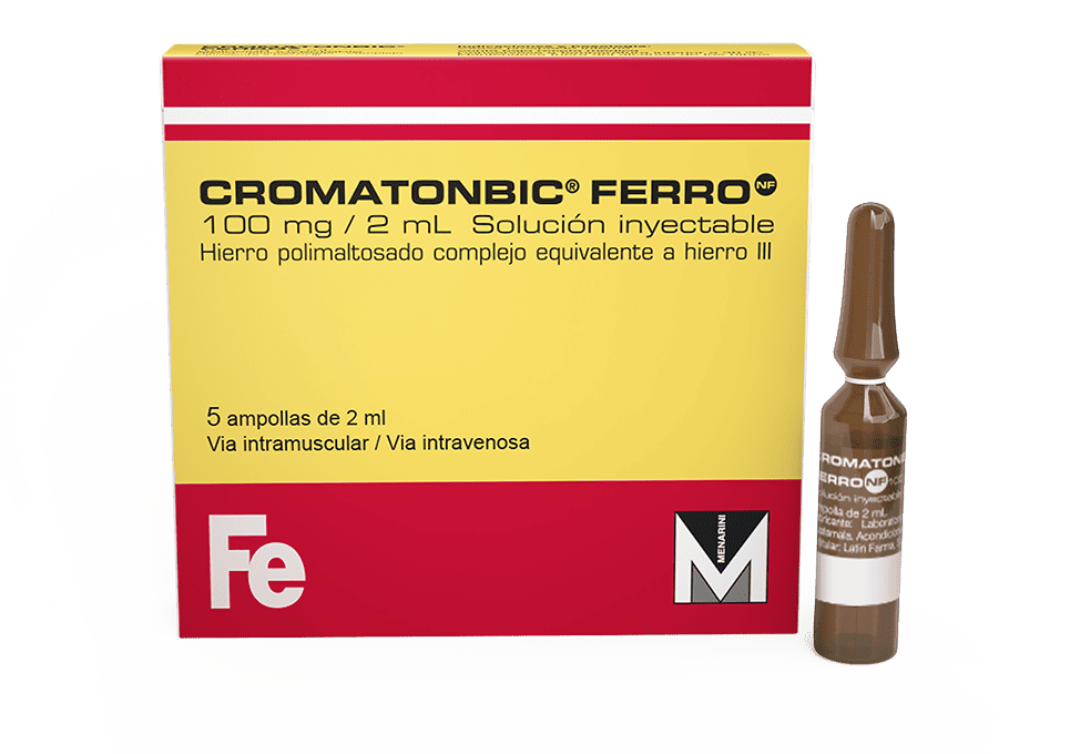Cromatonbic Ferro - Ampollas Inyectables