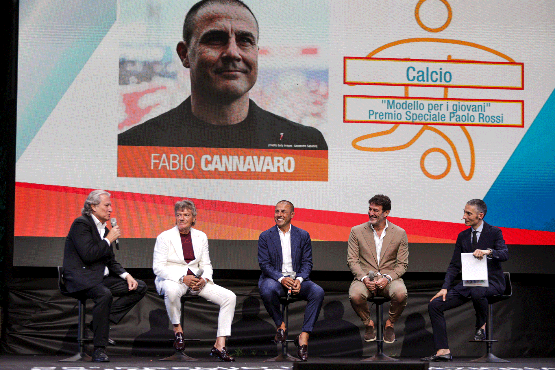 02 Premio Internazionale Fair Play Menarini 2024 Valeria Speroni Cardi Javier Zanetti Filippo Paganelli