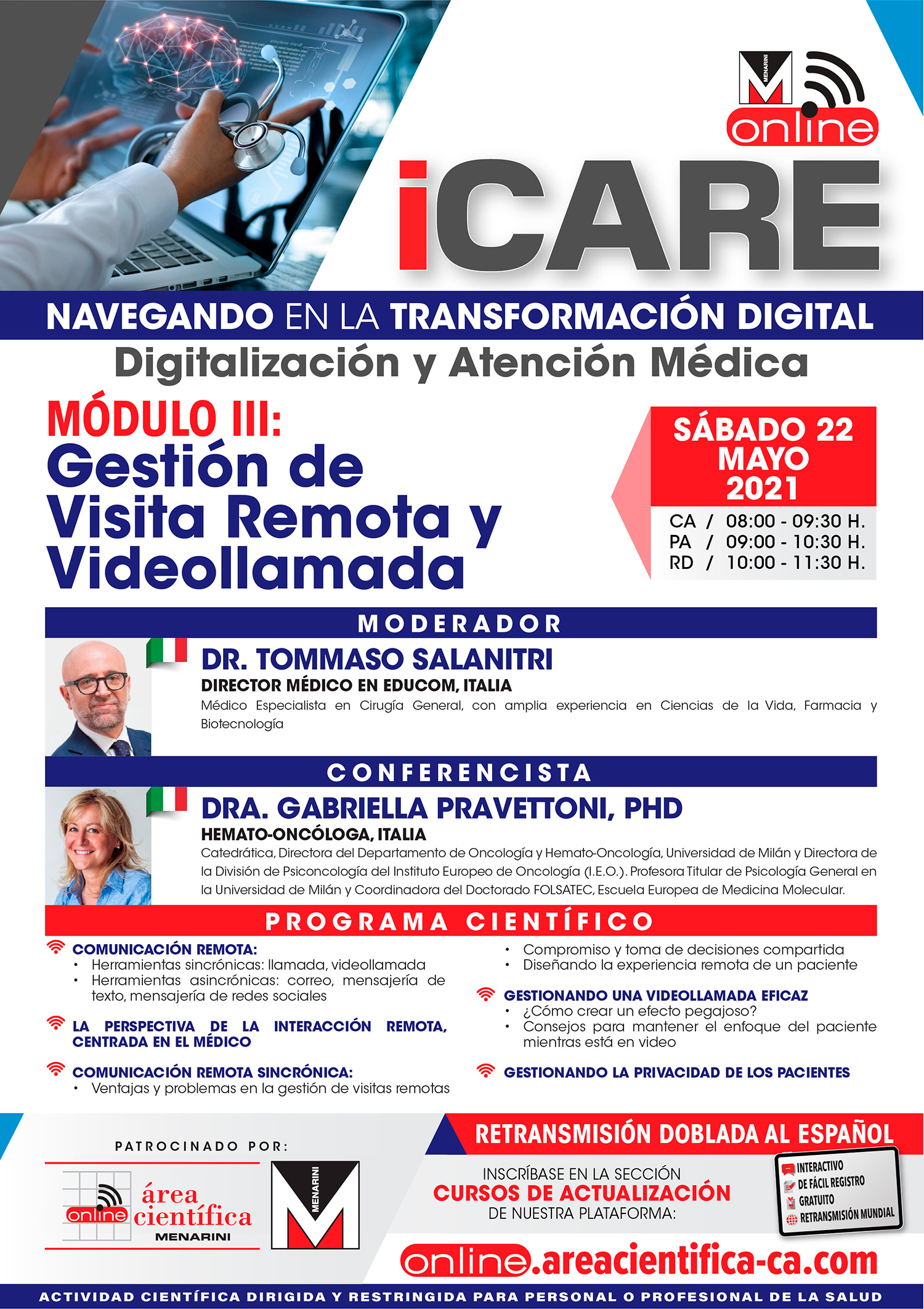 Afiche Salud en la Era Digital 2021 Modulo III